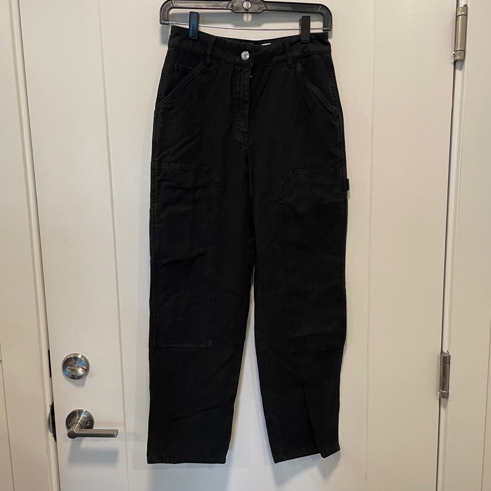 Wilfred Free Aritzia Black Utility Carpenter Pants Straight Leg Size 2 79143